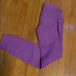 Purple express skinny jeans